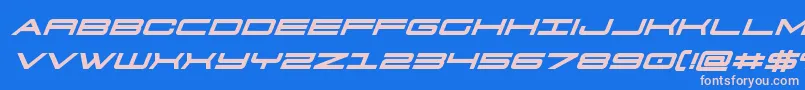 911porschav3boldital Font – Pink Fonts on Blue Background