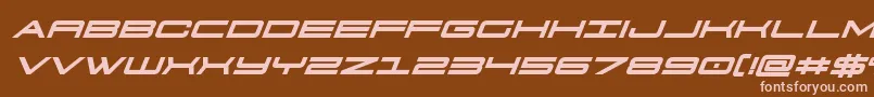 911porschav3boldital-fontti – vaaleanpunaiset fontit ruskealla taustalla