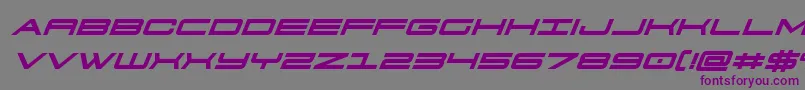 911porschav3boldital Font – Purple Fonts on Gray Background