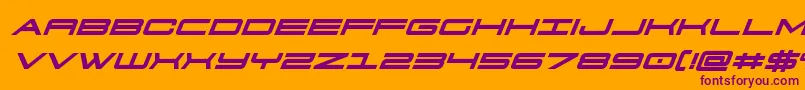 911porschav3boldital Font – Purple Fonts on Orange Background