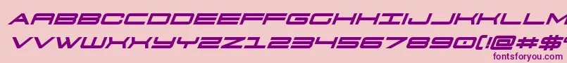 911porschav3boldital Font – Purple Fonts on Pink Background