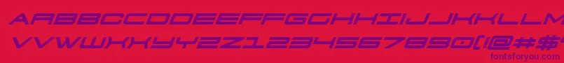 911porschav3boldital Font – Purple Fonts on Red Background