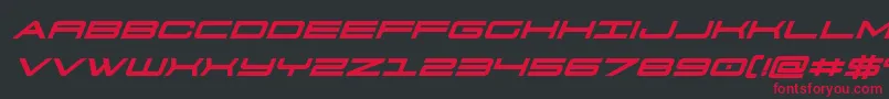 911porschav3boldital Font – Red Fonts on Black Background
