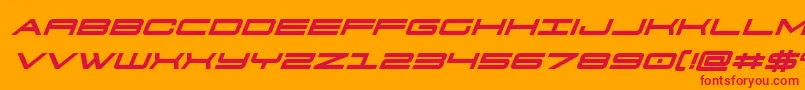 911porschav3boldital Font – Red Fonts on Orange Background