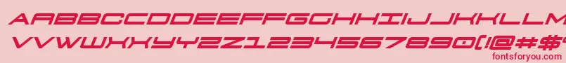 911porschav3boldital Font – Red Fonts on Pink Background