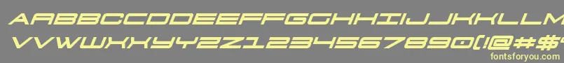 911porschav3boldital Font – Yellow Fonts on Gray Background