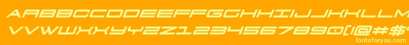 911porschav3boldital Font – Yellow Fonts on Orange Background