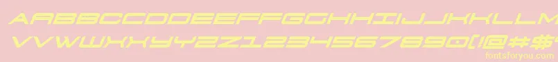 911porschav3boldital Font – Yellow Fonts on Pink Background
