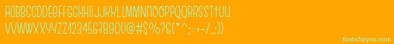 EscalopeCrustOne Font – Green Fonts on Orange Background