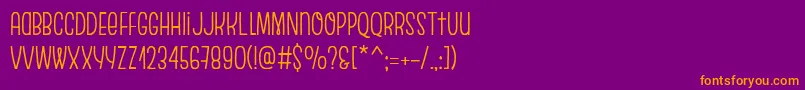 Шрифт EscalopeCrustOne – оранжевые шрифты на фиолетовом фоне