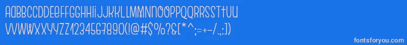 EscalopeCrustOne Font – Pink Fonts on Blue Background