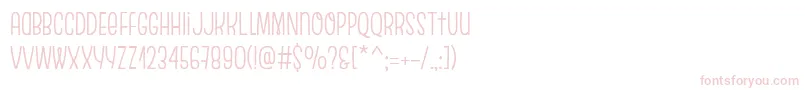 EscalopeCrustOne-Schriftart – Rosa Schriften auf weißem Hintergrund