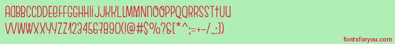 EscalopeCrustOne Font – Red Fonts on Green Background