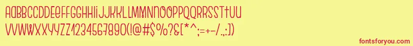 EscalopeCrustOne Font – Red Fonts on Yellow Background