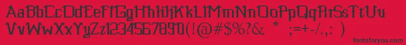 SenzanaFont Font – Black Fonts on Red Background