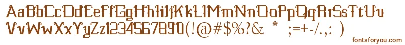SenzanaFont-fontti – ruskeat fontit valkoisella taustalla
