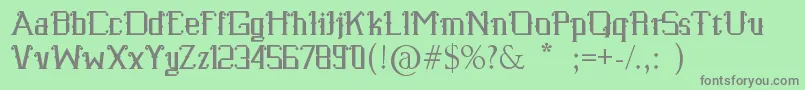 SenzanaFont Font – Gray Fonts on Green Background