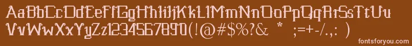 Шрифт SenzanaFont – розовые шрифты на коричневом фоне
