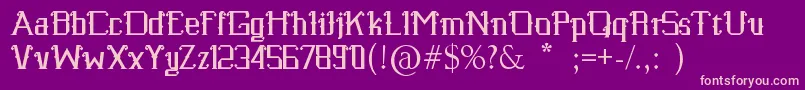 SenzanaFont Font – Pink Fonts on Purple Background