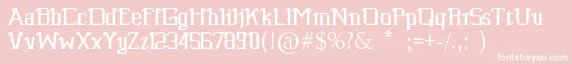 SenzanaFont Font – White Fonts on Pink Background