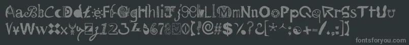 Mailart Font – Gray Fonts on Black Background