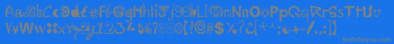 Mailart Font – Gray Fonts on Blue Background