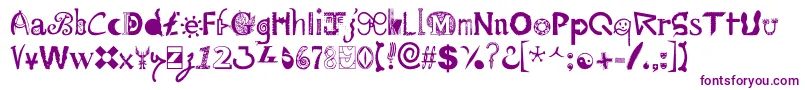 Mailart Font – Purple Fonts on White Background