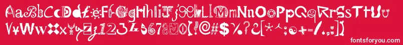 Mailart Font – White Fonts on Red Background