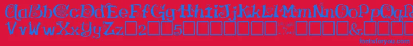 Virginlo Font – Blue Fonts on Red Background
