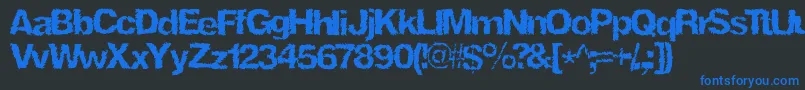 Ninjaturtle Font – Blue Fonts on Black Background