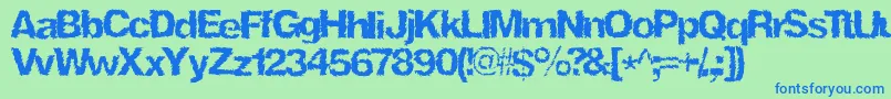 Ninjaturtle Font – Blue Fonts on Green Background