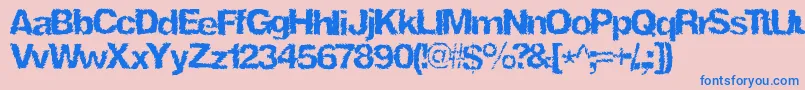 Ninjaturtle Font – Blue Fonts on Pink Background