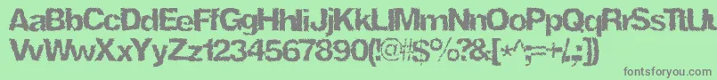 Ninjaturtle Font – Gray Fonts on Green Background
