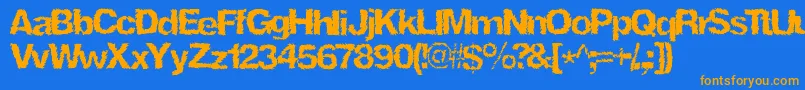 Ninjaturtle Font – Orange Fonts on Blue Background