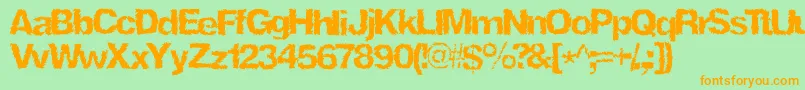 Ninjaturtle Font – Orange Fonts on Green Background