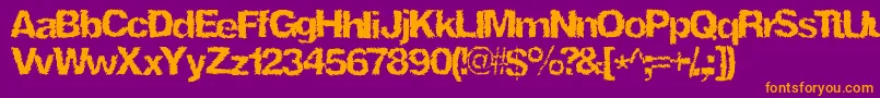Ninjaturtle Font – Orange Fonts on Purple Background
