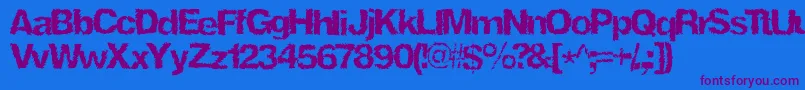 Ninjaturtle Font – Purple Fonts on Blue Background