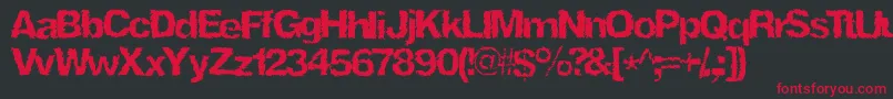 フォントNinjaturtle – 黒い背景に赤い文字
