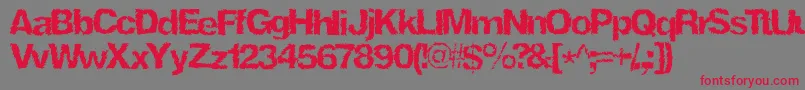 Ninjaturtle-fontti – punaiset fontit harmaalla taustalla