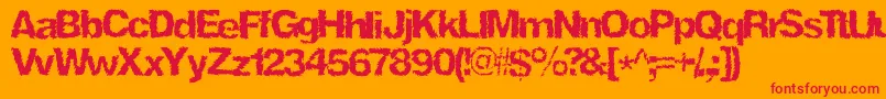 Ninjaturtle Font – Red Fonts on Orange Background