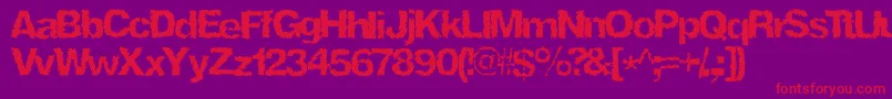 Ninjaturtle Font – Red Fonts on Purple Background