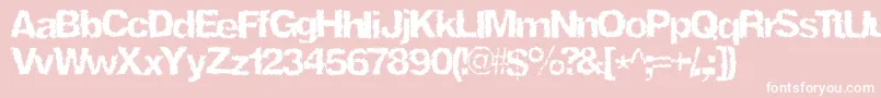 Ninjaturtle Font – White Fonts on Pink Background