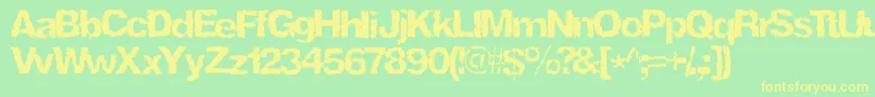 Ninjaturtle Font – Yellow Fonts on Green Background