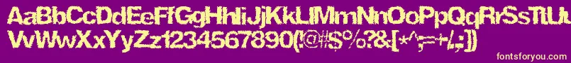Ninjaturtle Font – Yellow Fonts on Purple Background