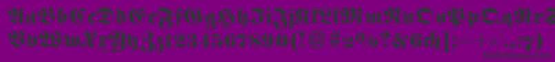 FetaNormal-Schriftart – Schwarze Schriften auf violettem Hintergrund
