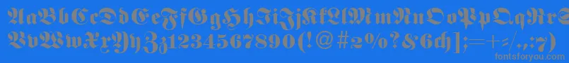 フォントFetaNormal – 青い背景に灰色の文字