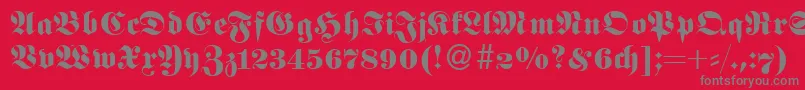 Шрифт FetaNormal – серые шрифты на красном фоне