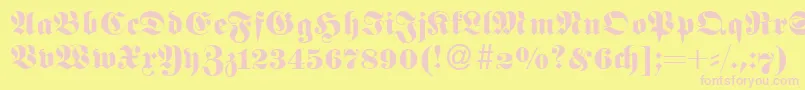 FetaNormal Font – Pink Fonts on Yellow Background