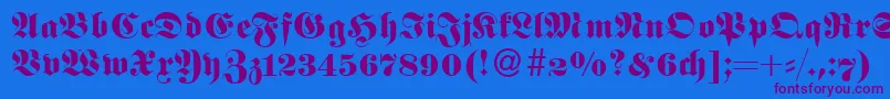 FetaNormal Font – Purple Fonts on Blue Background