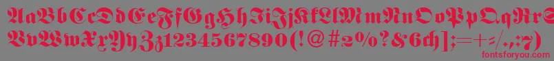 FetaNormal Font – Red Fonts on Gray Background